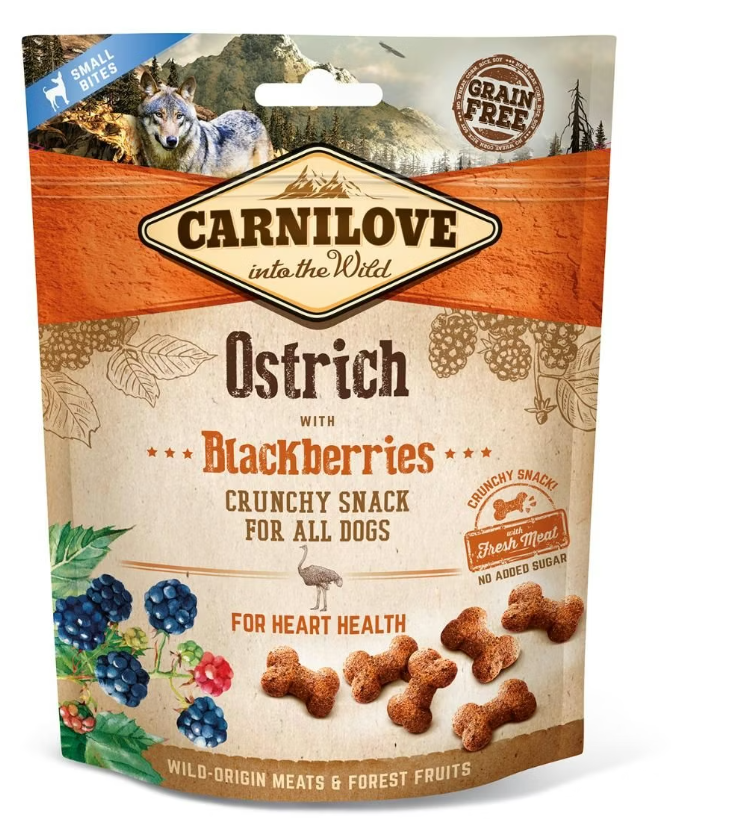 Carnilove - Biscuit Crunchy Autruche et Mûres 200G