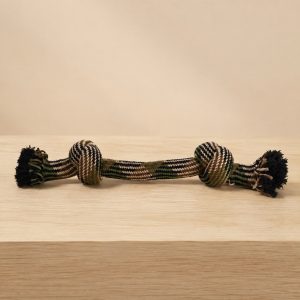 Jouet corde camouflage avec 2 nœuds 53x10x10