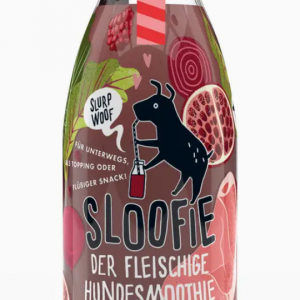 Sloofie Meat Red – Smoothie au bœuf et aux fruits rouges pour chien 250 ml (Lot de 3)