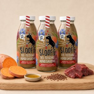 Sloofie Sensitive – Smoothie au cheval pour chien 250 ml (Lot de 3)