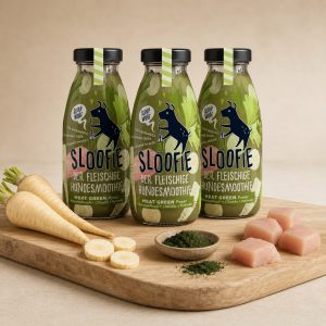 Sloofie Green – Smoothie au poulet et légumes pour chien 250 ml (Lot de 3)