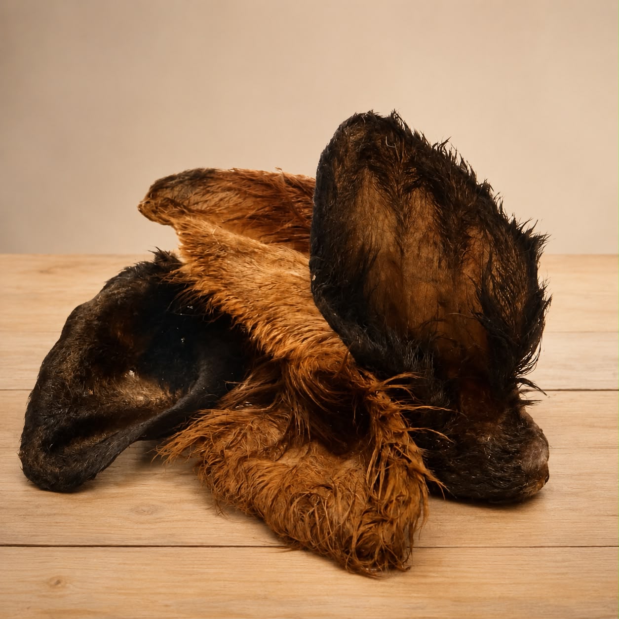 Oreilles de bœuf avec poils