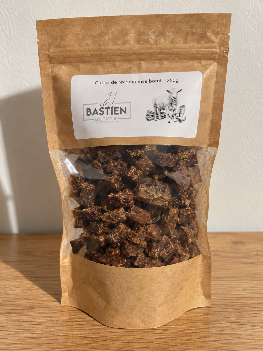 Cubes de récompense bœuf 250gr